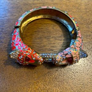 Jcrew gold, pink and coral bracelet